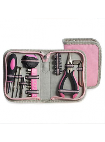 23-Piece Tool Set in Pink