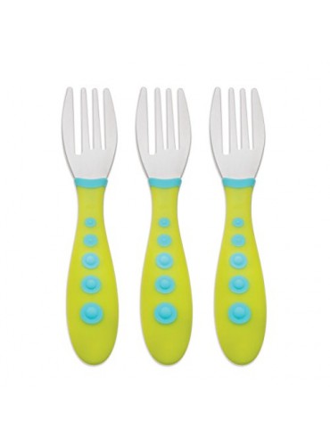 Gerber Graduates Kiddy Forks, Neutral Colors, 3pk