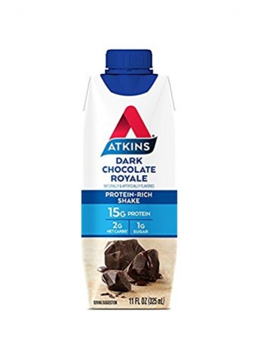 Atkins Ready to Drink Protein-Rich Shake, Dark Chocolate Royale, Gluten Free, 16 Count