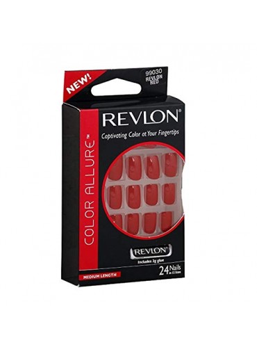 Revlon Color Allure Press On Nails, Revlon Red - Pack of 2