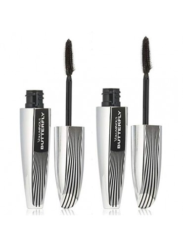 L'Oreal Voluminous Butterfly Washable Mascara, 868 Blackest Black (Pack of 2)