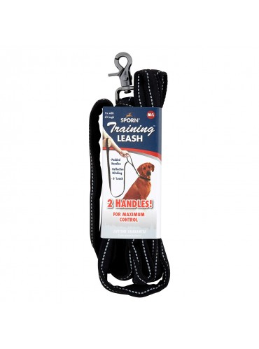 Sporn Large Black Training Leash