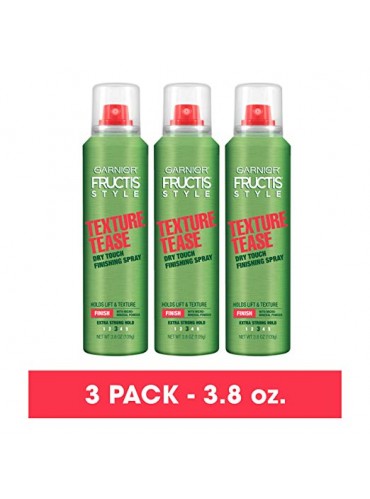 Garnier Fructis Style Texture Tease Dry Touch Finishing Spray, 3.8 Ounce (Pack of 3) (Packaging May Vary)