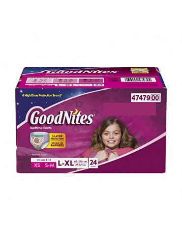 GoodNites Bedtime Bedwetting Underwear for Girls, L-XL, 24 Ct. (Packaging May Vary)