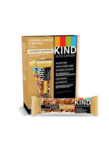 KIND Bars, Caramel Almond & Sea Salt, Gluten Free, Low Sugar, 1.4oz, 48 Count
