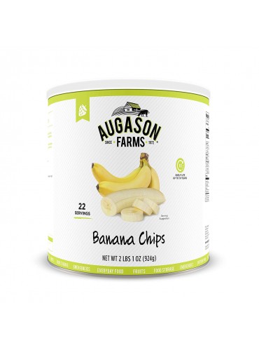 Augason Farms Banana Chips 2 lbs 1 oz No. 10 Can (2-(Pack))