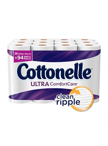Cottonelle Ultra ComfortCare Family Roll Plus Toilet Paper, Bath Tissue, 36 Toilet Paper Rolls