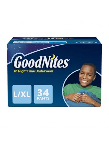GoodNites Bedtime Bedwetting Underwear for Boys, L-XL, 34 Ct. (Packaging May Vary)