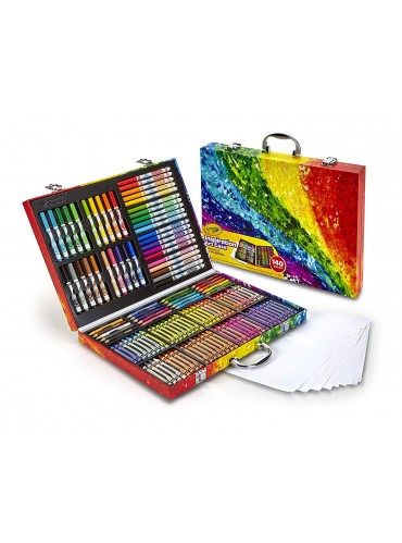 Crayola 140 Count Art Set, Rainbow Inspiration Art Case, Gifts for Kids, Age 4, 5, 6