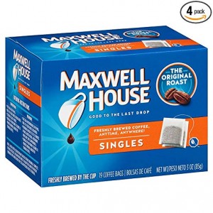 Maxwell House Original Blend Ground Coffee, Medium Roast, 19 Single Serve Coffee Bags (Pack of 4)