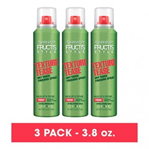 Garnier Fructis Style Texture Tease Dry Touch Finishing Spray, 3.8 Ounce (Pack of 3) (Packaging May Vary)