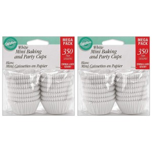 2-PACK - Wilton Baking Cups, Mini, White, 350-Count