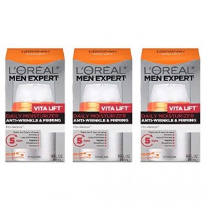 L'Oreal Paris Skin Care Men Expert Vita Lift Anti-Wrinkle and Firming Daily Moisture, 1.6 Ounce, 3 Count